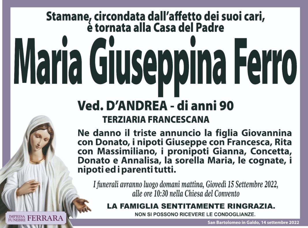 Maria Giuseppina Ferro Maria Giuseppina Ferro