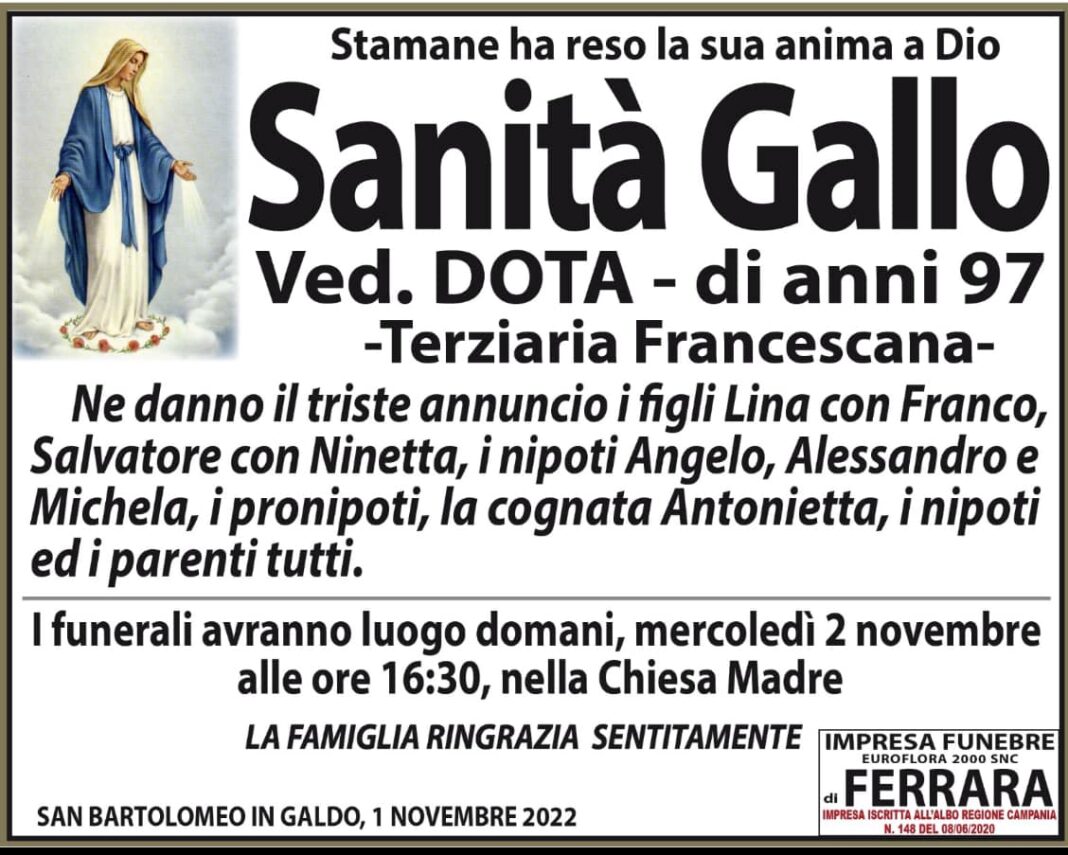 Sanità Gallo Sanità Gallo